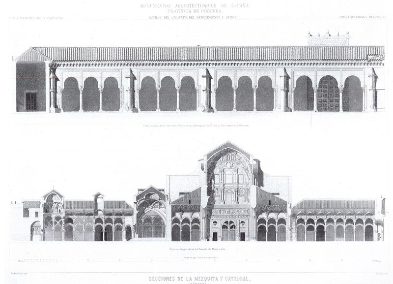 Mezquita Catedral - Mezquita Catedral. Secciones 1879