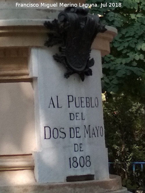 Monumento al Pueblo del Dos de Mayo de 1808 - Monumento al Pueblo del Dos de Mayo de 1808. Inscripcin