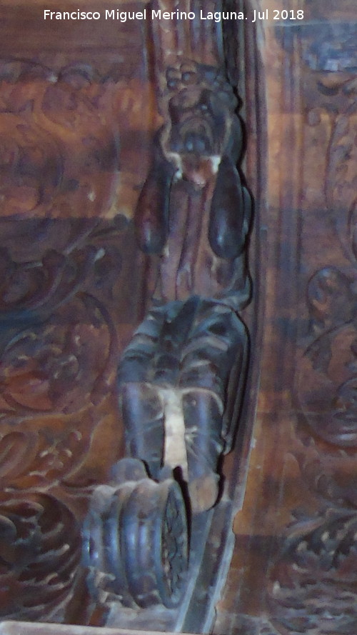 Catedral de Jan. Coro. tico floral de la Epstola - Catedral de Jan. Coro. tico floral de la Epstola. Figura baja de la derecha