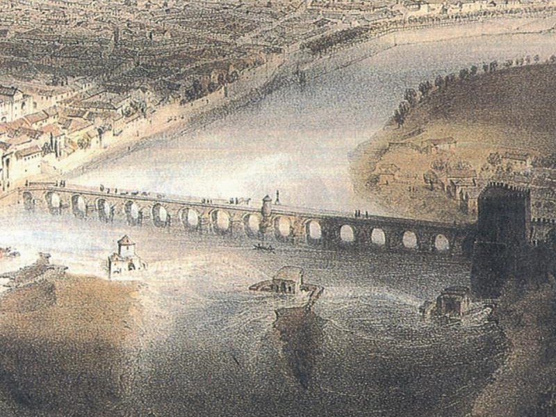 Puente Romano - Puente Romano. Mediados del siglo XIX