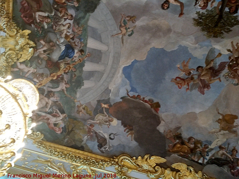Palacio Real. Saleta de Carlos III - Palacio Real. Saleta de Carlos III. Fresco del techo