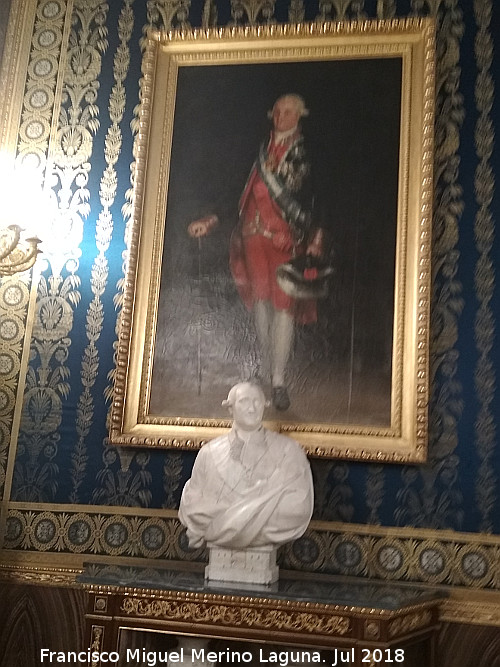 Palacio Real. Antecmara de Carlos III - Palacio Real. Antecmara de Carlos III. Rey Carlos IV de Goya