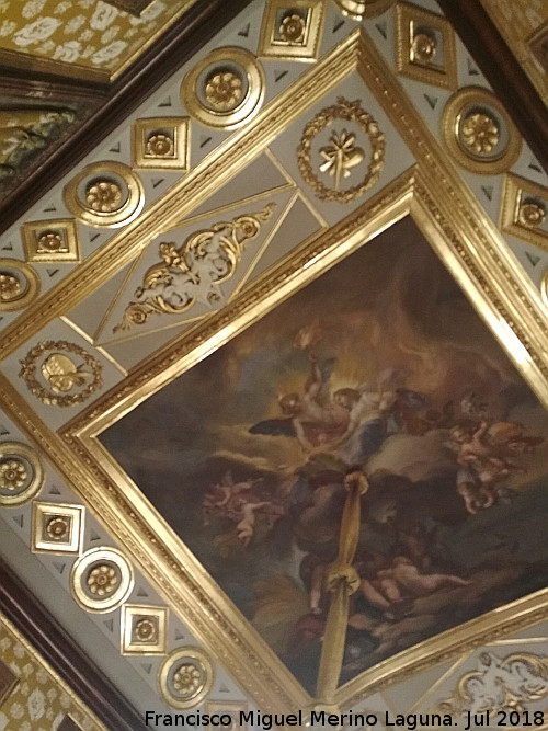 Palacio Real. Saleta Amarilla - Palacio Real. Saleta Amarilla. Fresco del techo
