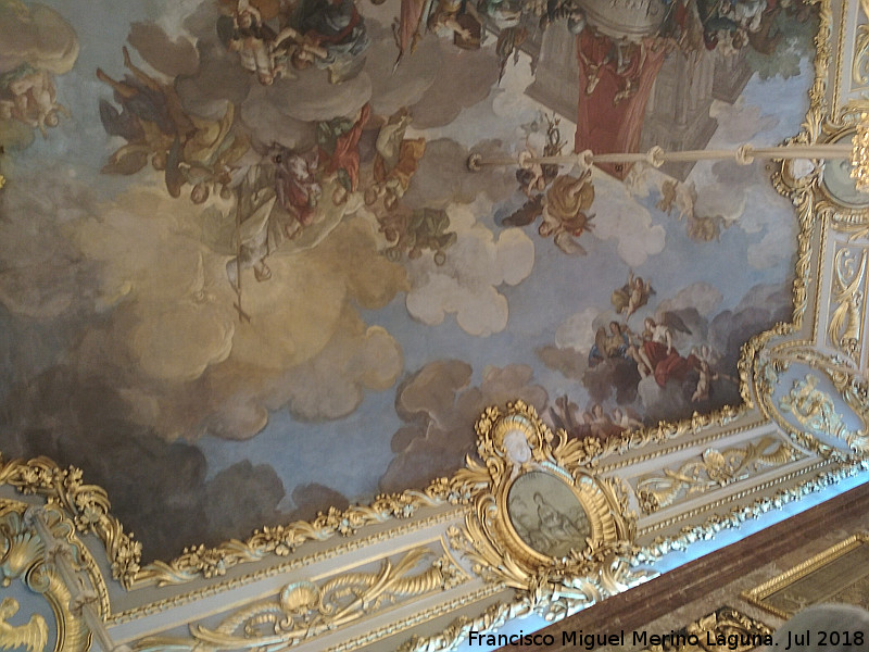 Palacio Real. Comedor de Gala - Palacio Real. Comedor de Gala. Fresco del techo