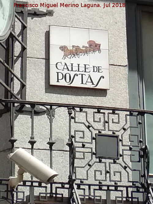 Calle de Postas - Calle de Postas. Placa