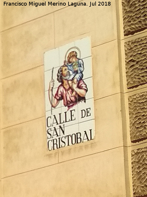 Calle San Cristbal - Calle San Cristbal. Placa