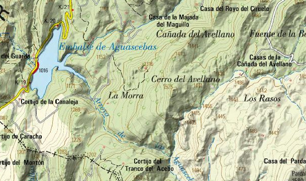 Cerro del Avellano - Cerro del Avellano. Mapa