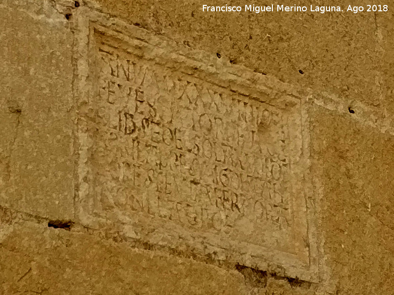 Palacio Fortaleza del Marqus de Dos Aguas - Palacio Fortaleza del Marqus de Dos Aguas. Inscripcin en la Torre del Reloj