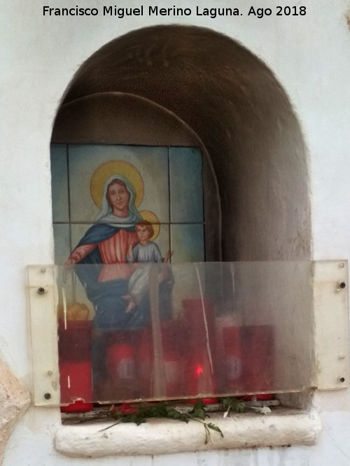 Estacin de la Virgen del Rosario - Estacin de la Virgen del Rosario. Hornacina y azulejos