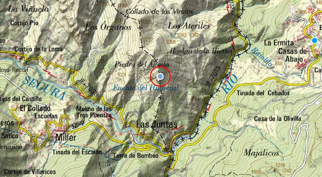 Piedra del guila - Piedra del guila. Mapa