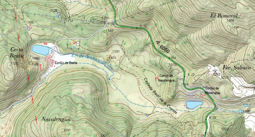 Caada Real de la Cuesta - Caada Real de la Cuesta. Mapa