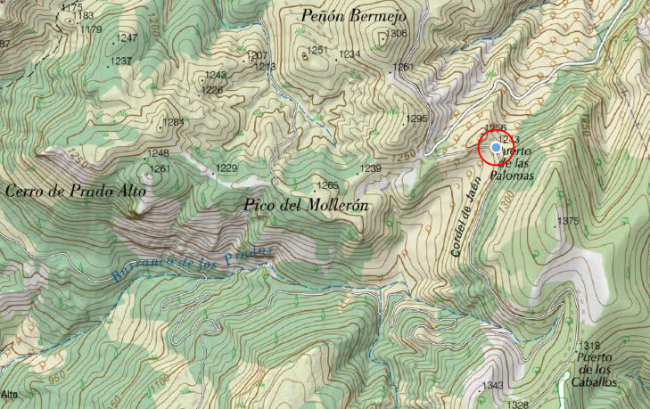 Puerto de las Palomas - Puerto de las Palomas. Mapa