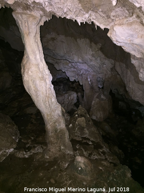 Cueva neoltica de los Corzos - Cueva neoltica de los Corzos. Columna