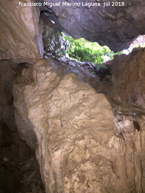 Cueva neoltica de los Corzos - Cueva neoltica de los Corzos. Salida