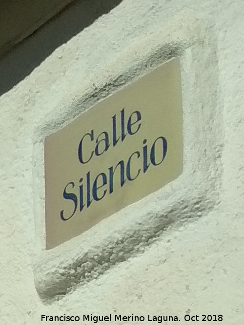 Calle Silencio - Calle Silencio. Placa