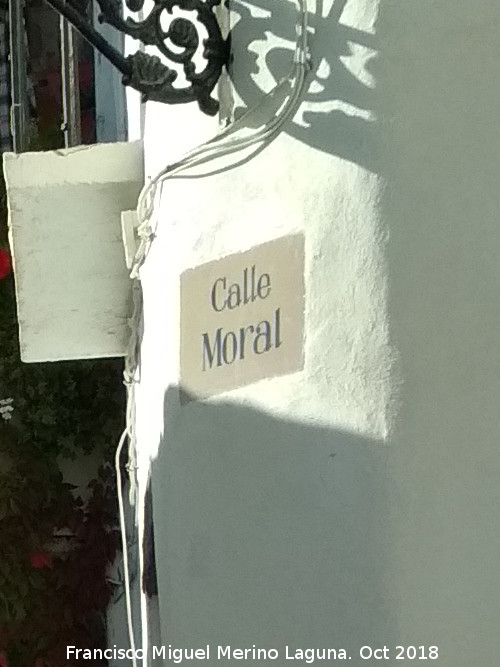 Calle Moral - Calle Moral. Placa