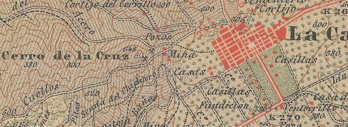 Mina de la Carolina - Mina de la Carolina. Mapa antiguo
