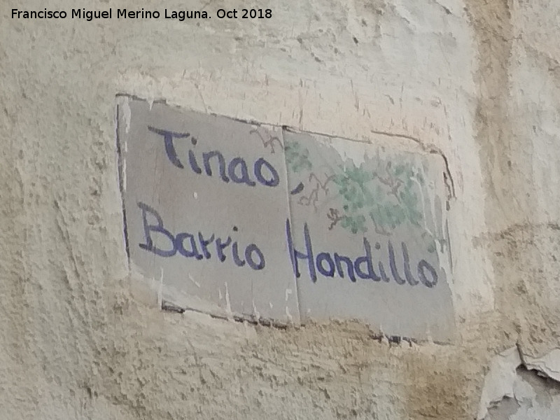 Tinao Barrio Hondillo - Tinao Barrio Hondillo. Placa