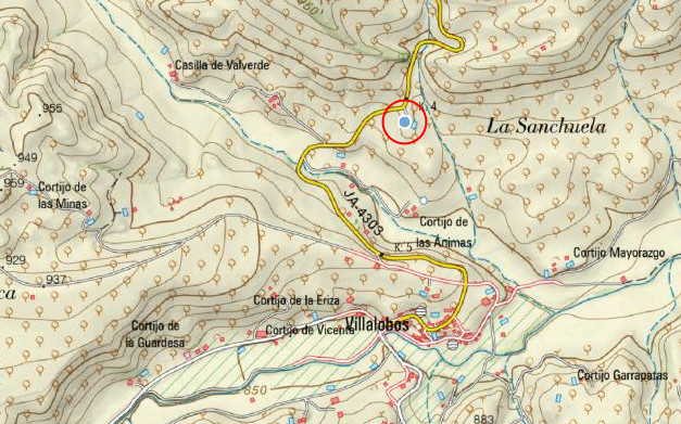 Cortijo de la Sanchuela - Cortijo de la Sanchuela. Mapa
