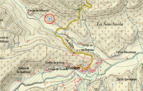 Cortijo de Valverde - Cortijo de Valverde. Mapa