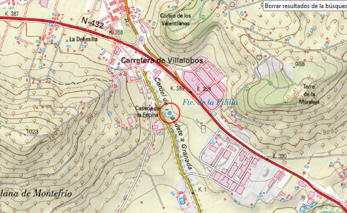 Casera del Arroyo de la Dehesilla - Casera del Arroyo de la Dehesilla. Mapa