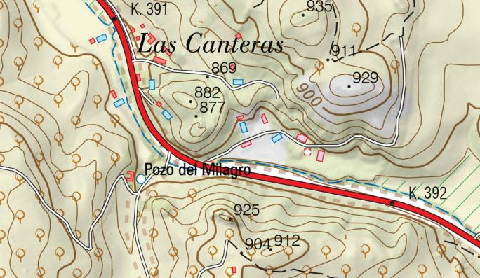 Pozo del Milagro - Pozo del Milagro. Mapa