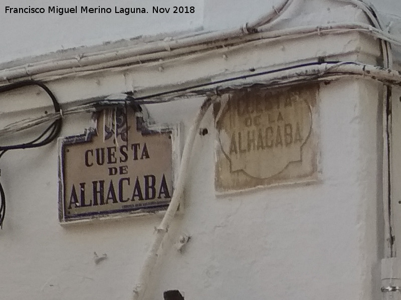 Cuesta Alhacaba - Cuesta Alhacaba. Placas