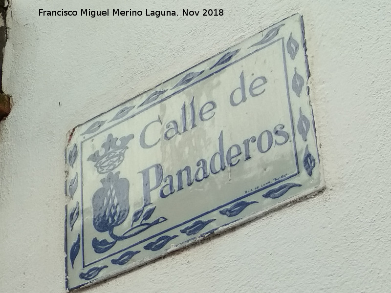 Calle de Panaderos - Calle de Panaderos. Placa