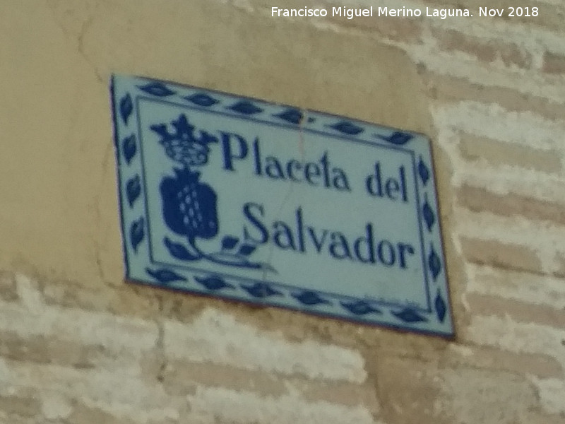 Placeta del Salvador - Placeta del Salvador. Placa
