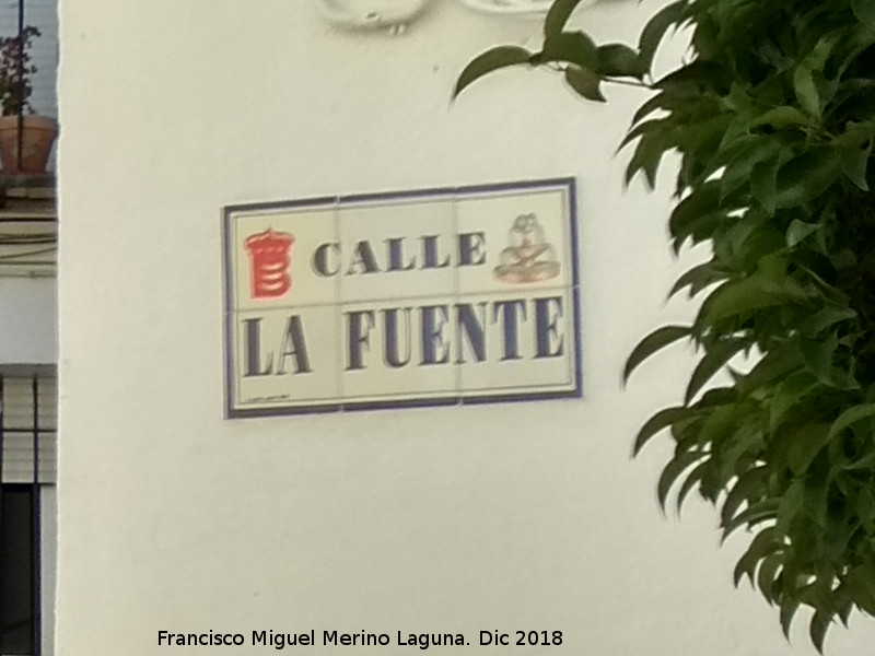 Calle La Fuente - Calle La Fuente. Placa