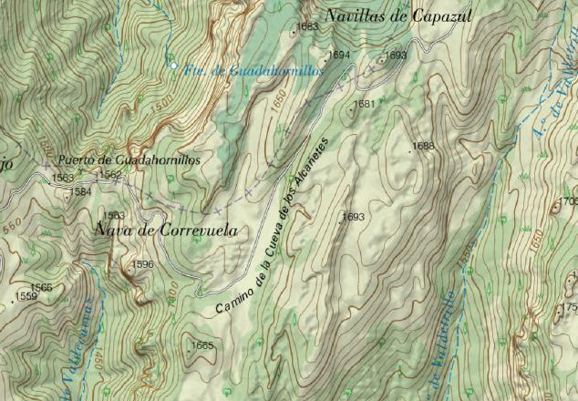 Camino de la Cueva de los Alcaetes - Camino de la Cueva de los Alcaetes. Mapa
