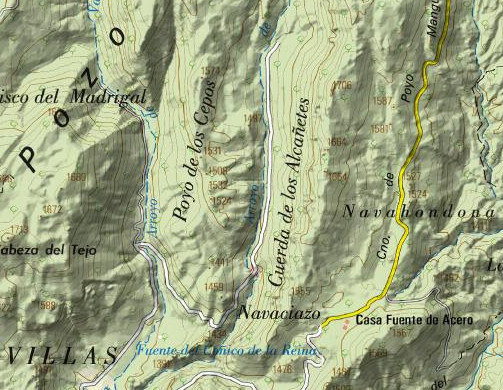 Cuerda de los Alcaetes - Cuerda de los Alcaetes. Mapa