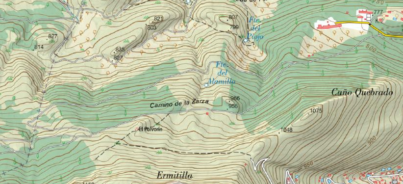 Camino de la Zarza - Camino de la Zarza. Mapa