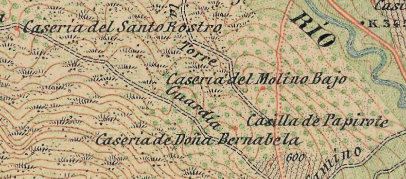 Casera del Molino Bajo - Casera del Molino Bajo. Mapa antiguo