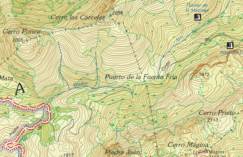 Puerto de Fuenfra - Puerto de Fuenfra. Mapa