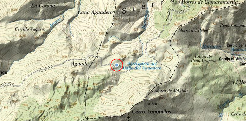 Cortijo del Cao del Aguadero - Cortijo del Cao del Aguadero. Mapa