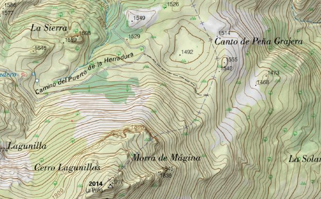 Morra de Mgina - Morra de Mgina. Mapa