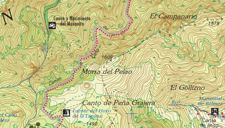 Morra del Pelao - Morra del Pelao. Mapa