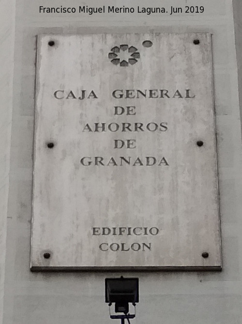 Edificio Coln - Edificio Coln. Placa