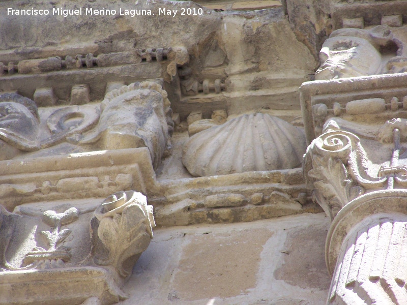 Casa Plateresca de la Calle Gradas n 10 - Casa Plateresca de la Calle Gradas n 10. Detalle de la cornisa