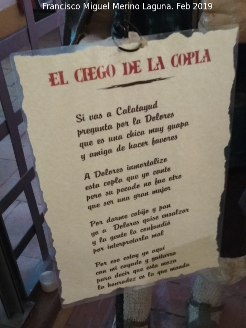 Museo de la Dolores - Museo de la Dolores. El ciego de la copla