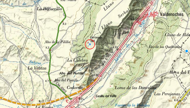 Carravieja - Carravieja. Mapa