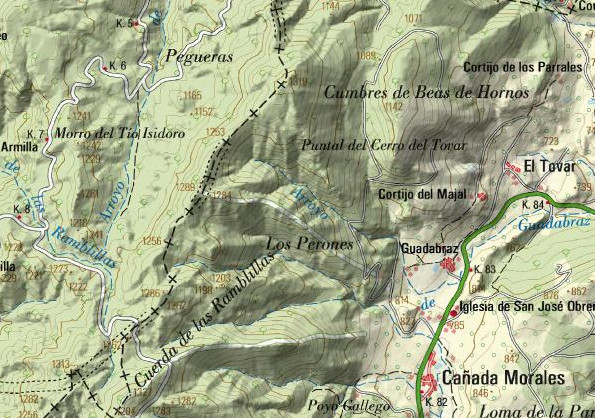 Cuerda de las Ramblillas - Cuerda de las Ramblillas. Mapa