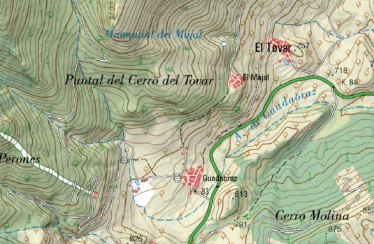 Puntal del Cerro Tovar - Puntal del Cerro Tovar. Mapa