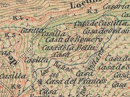 Casera de Labella - Casera de Labella. Mapa antiguo