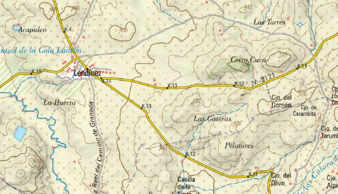 Cerro de las Gateras - Cerro de las Gateras. Mapa