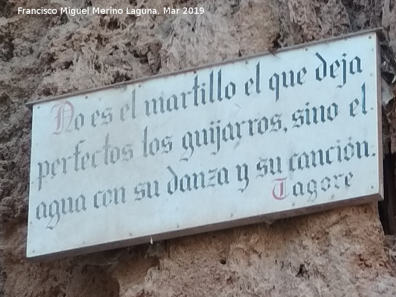 Parque Natural del Monasterio de Piedra. Gruta del Artista - Parque Natural del Monasterio de Piedra. Gruta del Artista. Cartel