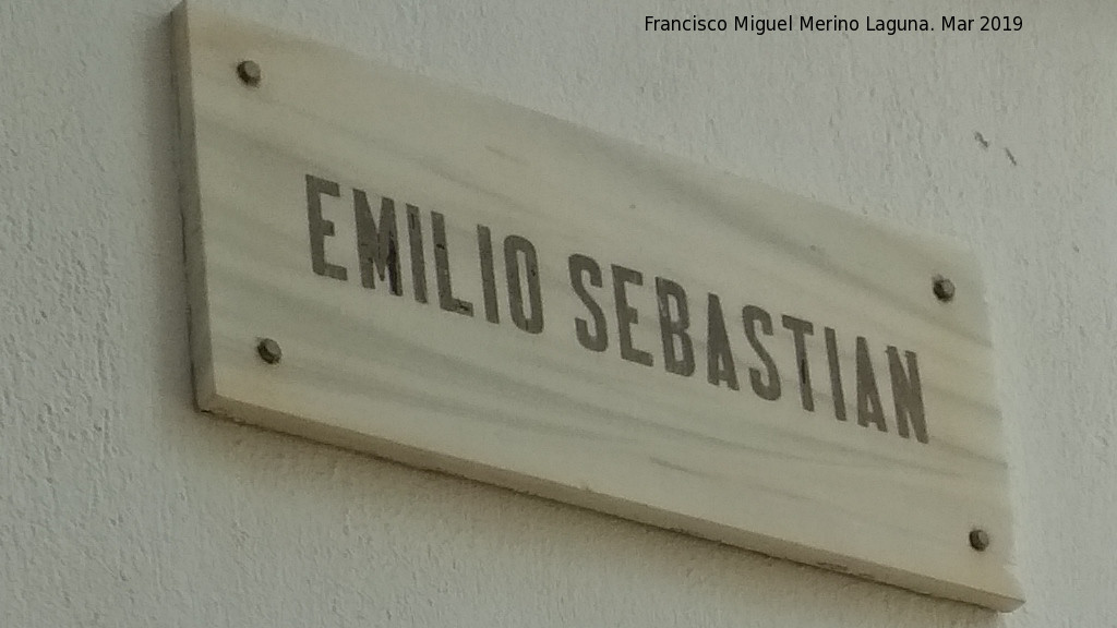 Calle Emilio Sebastin - Calle Emilio Sebastin. Placa