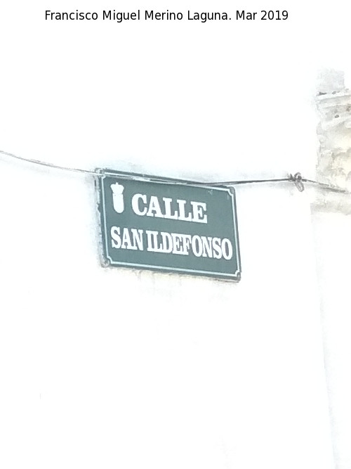 Calle Ildefonso - Calle Ildefonso. Placa