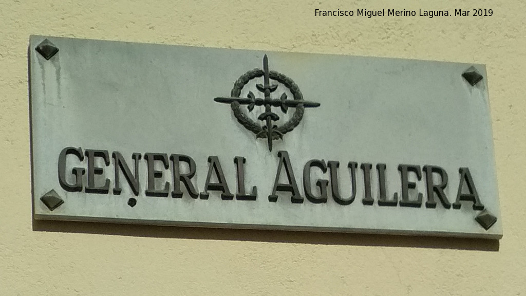 Calle General Aguilera - Calle General Aguilera. Placa